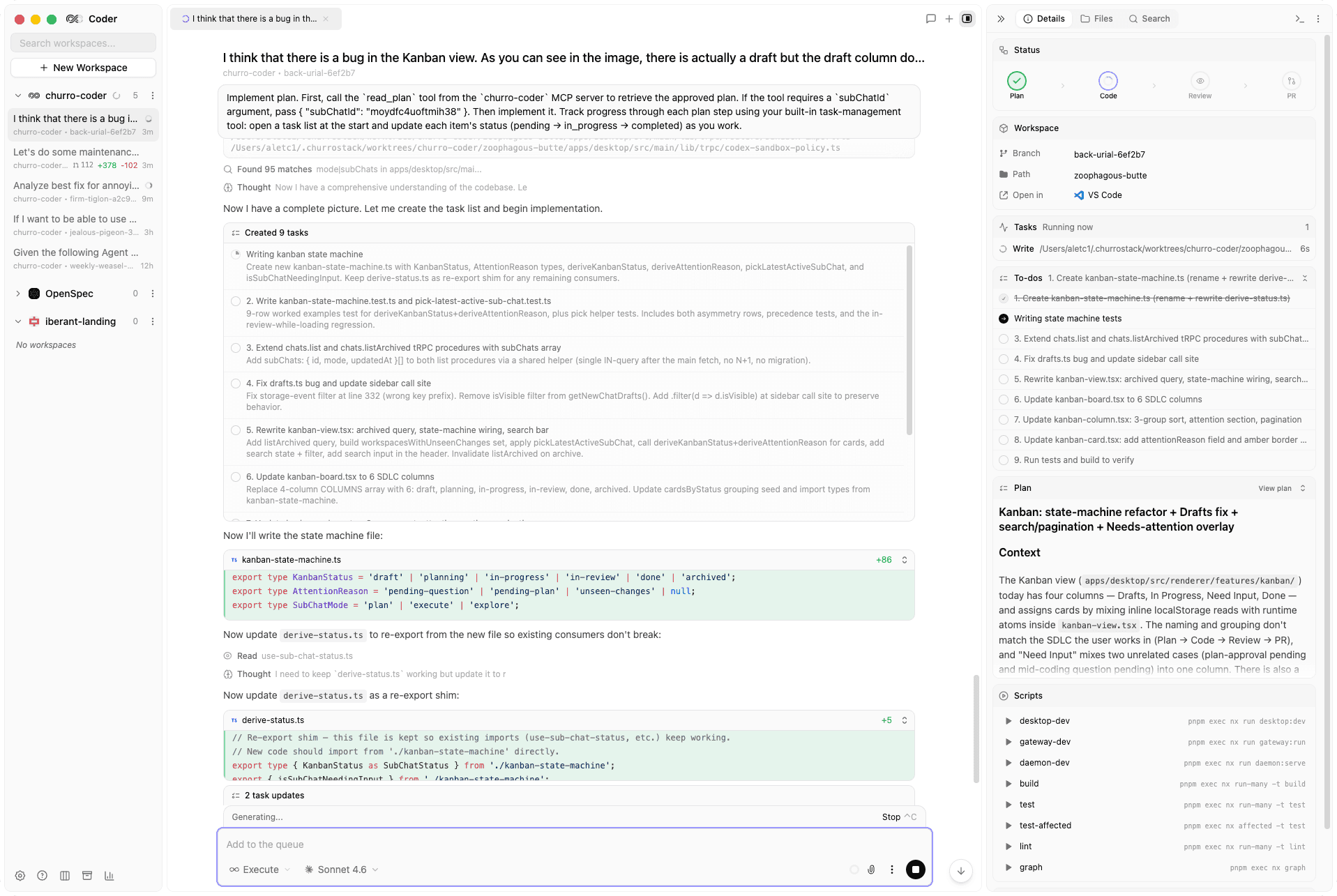 Churro Coder app screenshot